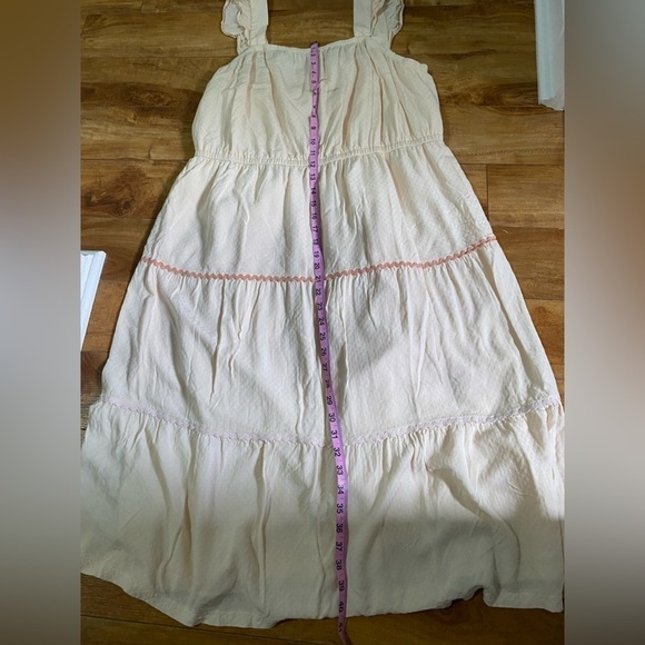 LC Lauren Conrad Plus Size Tiered Pinafore Zigzag Light Peach Dress Size XXL - Picture 12 of 12